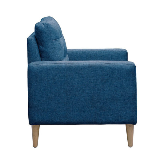 Dani Tufted back Accent Chair, Denim Blue color