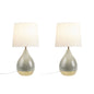 Liora 2-Tone Ceramic Table Lamp Set of 2, Sage Green/Gold color