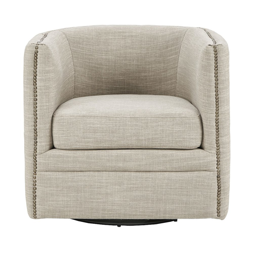 Tufted Barrel Swivel Chair