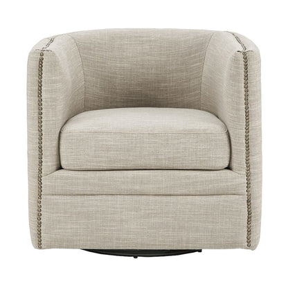 Tufted Barrel Swivel Chair