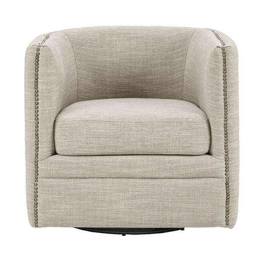 Tufted Barrel Swivel Chair