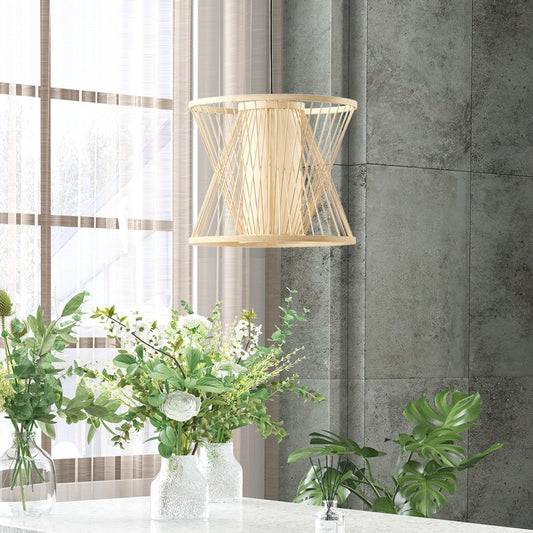 Aria Geometric Bamboo Pendant, Natural color