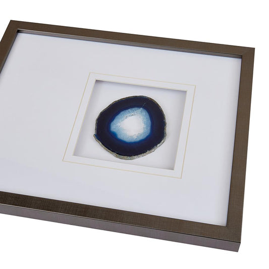 Real Stone Framed Glass and Double Matted Wall Art