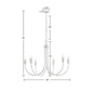 6-Light Metal Chandelier