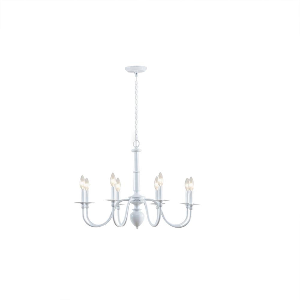 8-Light Traditional Metal Chandelier