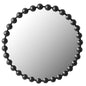 27" Medium Decorative Round Wall Mirror with Beaded Metal Frame