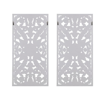 Distressed Carved Wood 2-piece Wall Decor Set