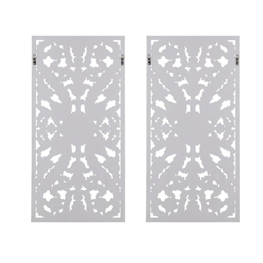Distressed Carved Wood 2-piece Wall Decor Set