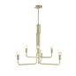 Milo 6-Light Metal Chandelier, Antique Brass color