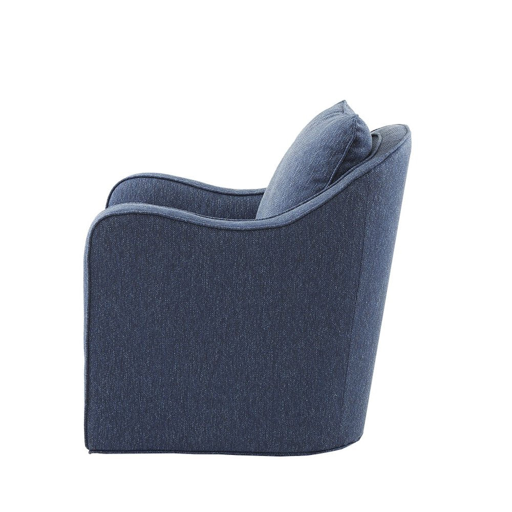Wide Seat Swivel Arm Chair