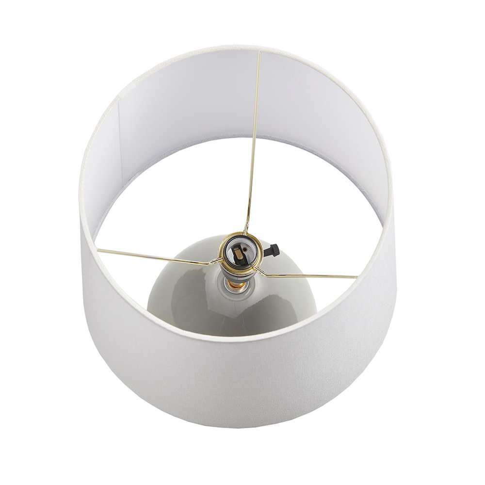 Liora 2-Tone Ceramic Table Lamp Set of 2, Sage Green/Gold color