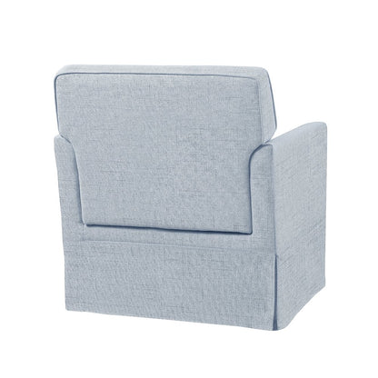 Paula Slipcover Accent Armchair, Light Blue color