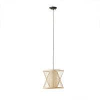 Aria Geometric Bamboo Pendant, Natural color
