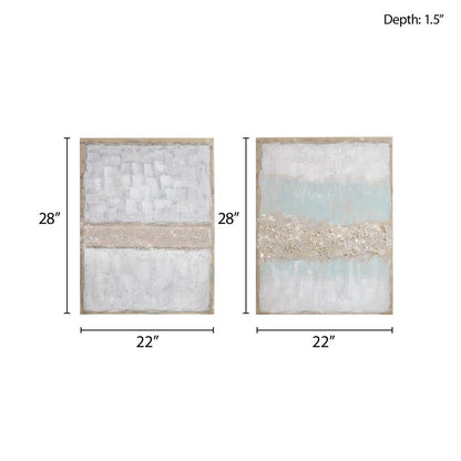 Hand Embellished Glitter 2-piece Canvas Wall Art Set