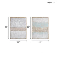 Hand Embellished Glitter 2-piece Canvas Wall Art Set