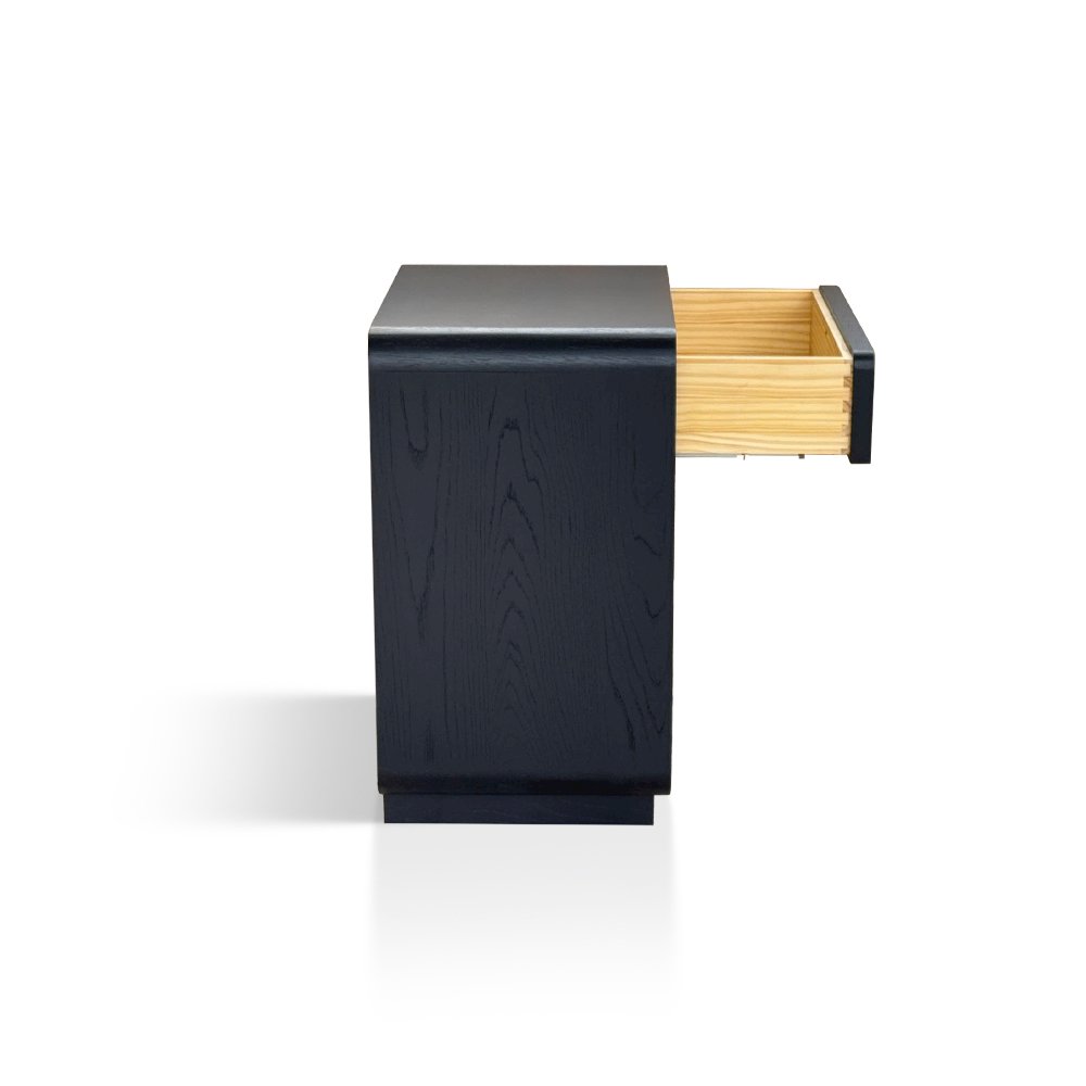 Deco Nightstand, Black Satin color