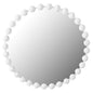 27" Medium Decorative Round Wall Mirror with Beaded Metal Frame