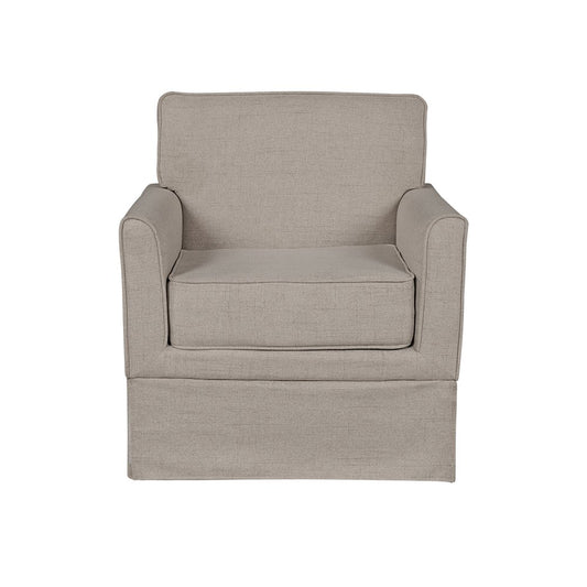 Paula Slipcover Accent Armchair, Light Taupe color