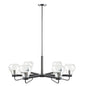 6-Light Chandelier with Bowl Shaped Glass Shades