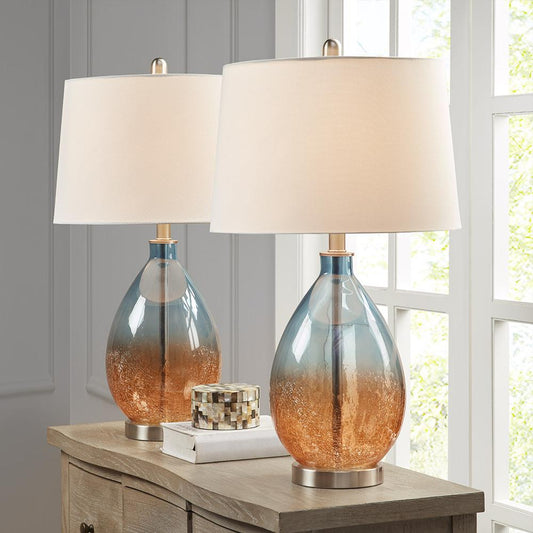 Ombre Glass Table Lamp, Set of 2