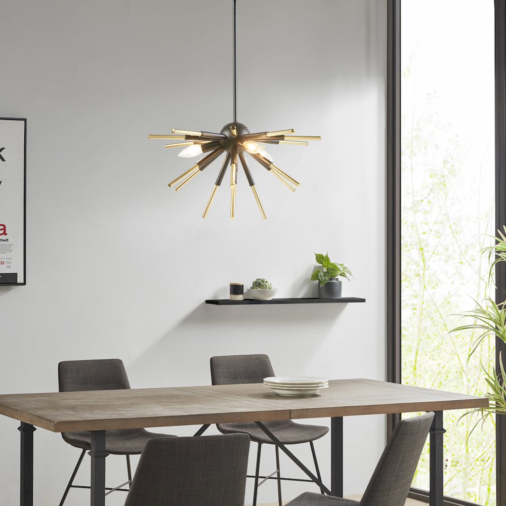 3-Light Spiked Chandelier