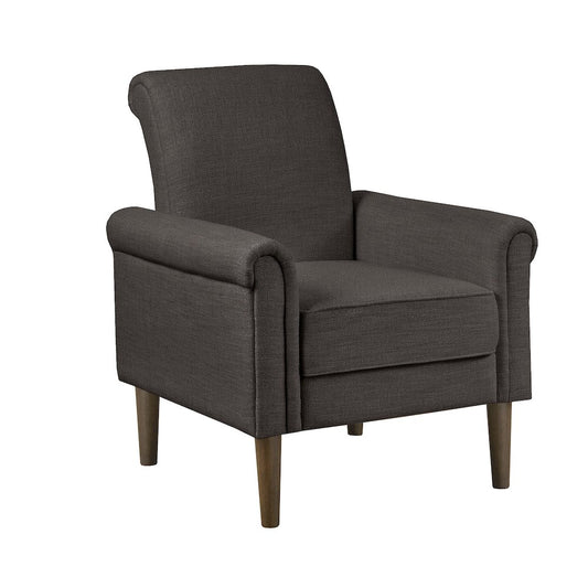 Jeanie Rolled Arm Accent Chair, Grey color