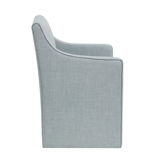 Skirted Dining Arm Chair with Casters