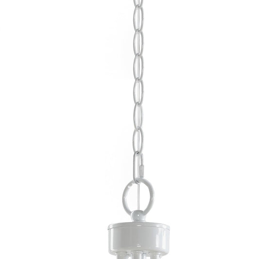Ellie 6-Light Metal Chandelier, White color
