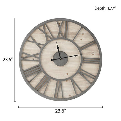 23.6" Wood Wall Clock