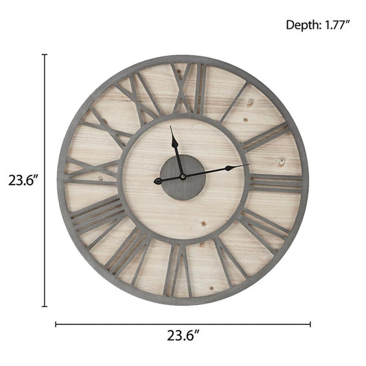 23.6" Wood Wall Clock