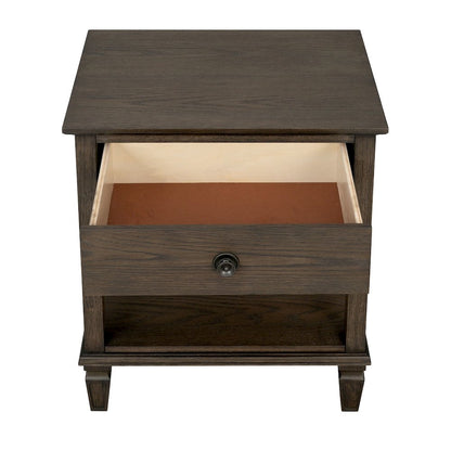 Victoria Bedside Table, Antique Brown color