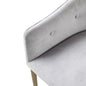 Tufted Low Back Upholstered Arm Dining Chair Set of 2