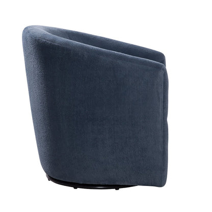 Odessa Barrel Style Swivel Accent chair in Navy Performance Fabric
