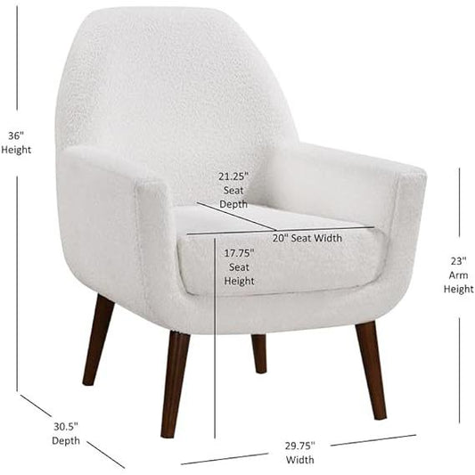Polaris Mid-Century Boucle Arm Chair