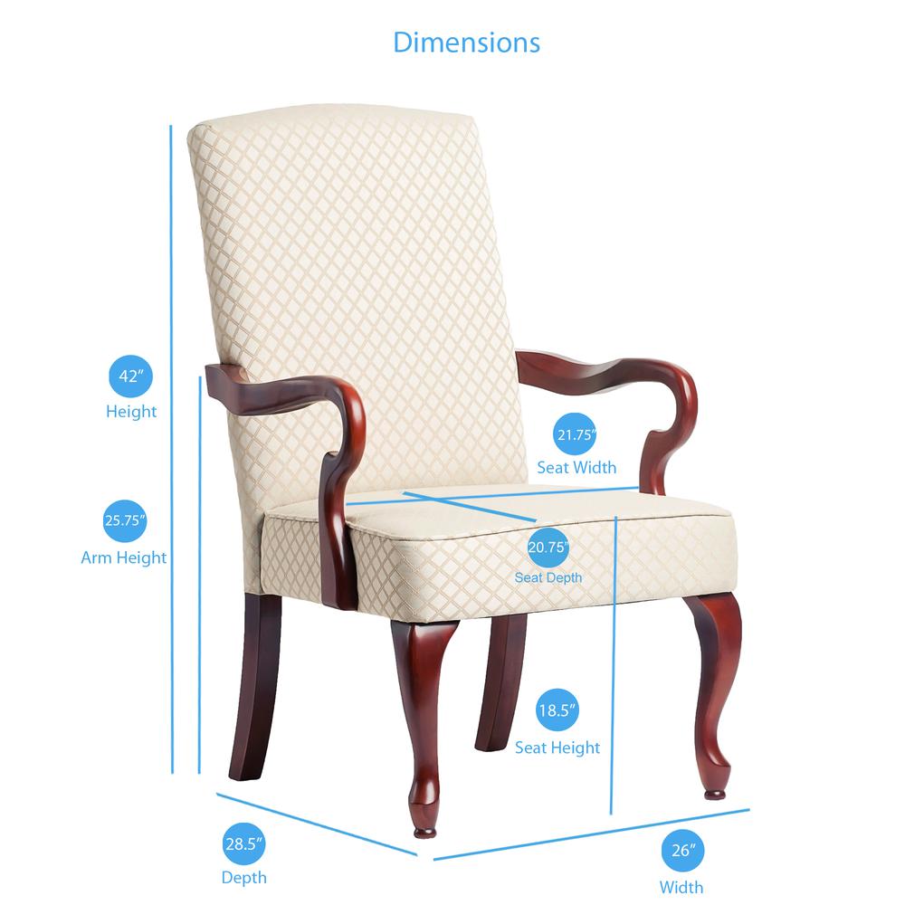 Derby Beige Gooseneck Arm Chair
