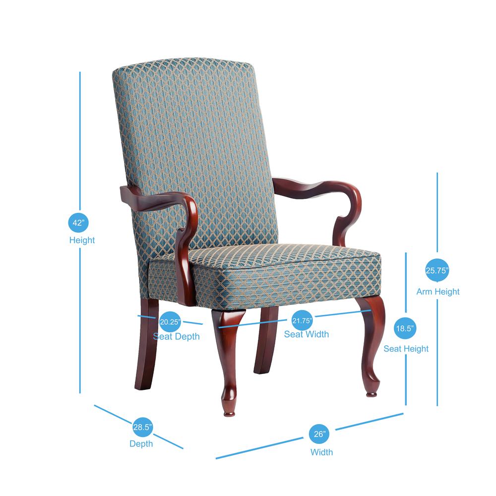 Derby Blue Gooseneck Arm Chair