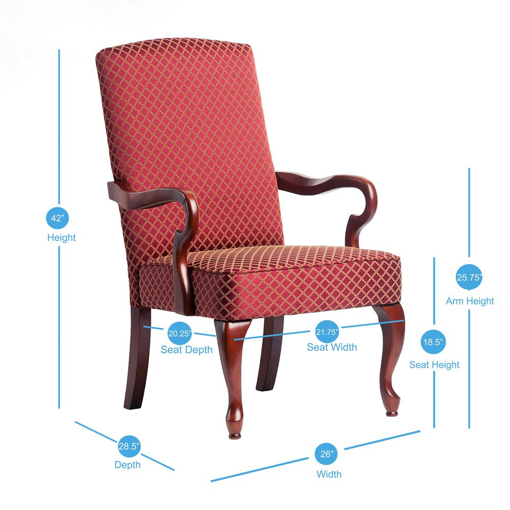 Derby Red Gooseneck Arm Chair