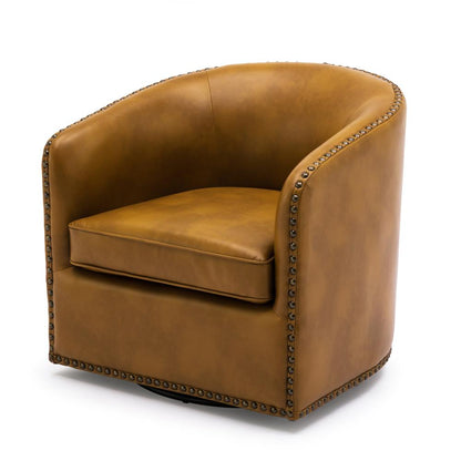 Tyler Swivel Arm Chair - Camel