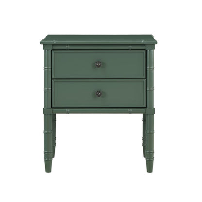 Ellison 2 Drawer Nightstand - Vintage Green