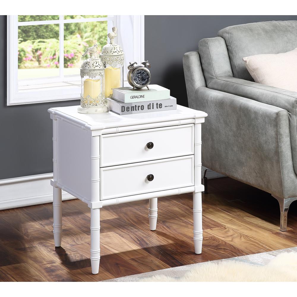 Ellison 2 Drawer Nightstand - White