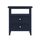 Walker Midnight Blue 2 Drawer Nightstand