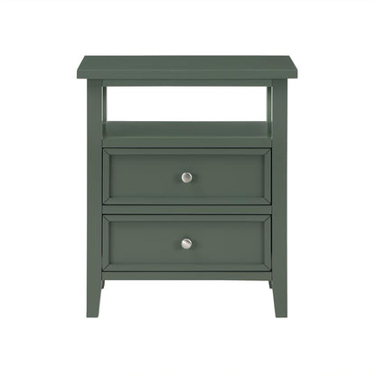 Walker Vintage Green 2 Drawer Nightstand
