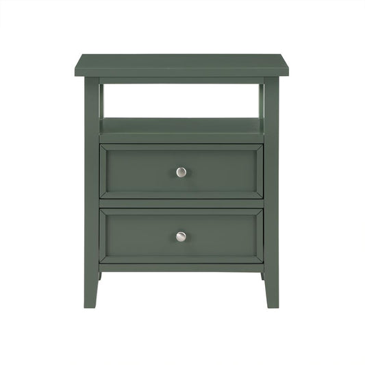 Walker Vintage Green 2 Drawer Nightstand