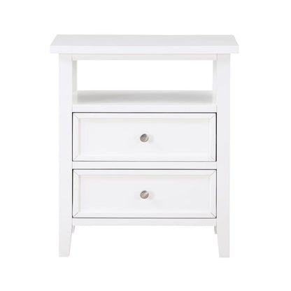 Walker White 2 Drawer Nightstand