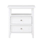 Walker White 2 Drawer Nightstand