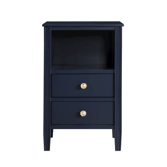 Winsley 2-drawer storage Nightstand - Midnight Blue