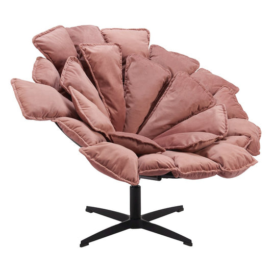 Kipas Accent Chair Pink made in Velvet 100% Polyester