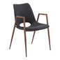 Desi Dining Chair (Set of 2) Black & Walnut