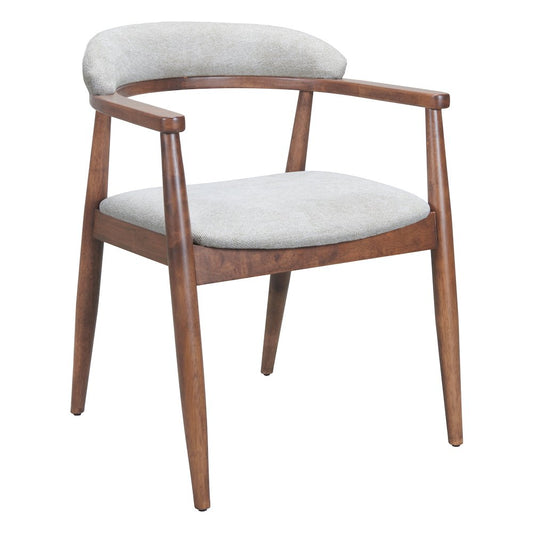 Goka Dining Chair Beige & Walnut