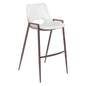 Desi Barstool (Set of 2) White & Walnut